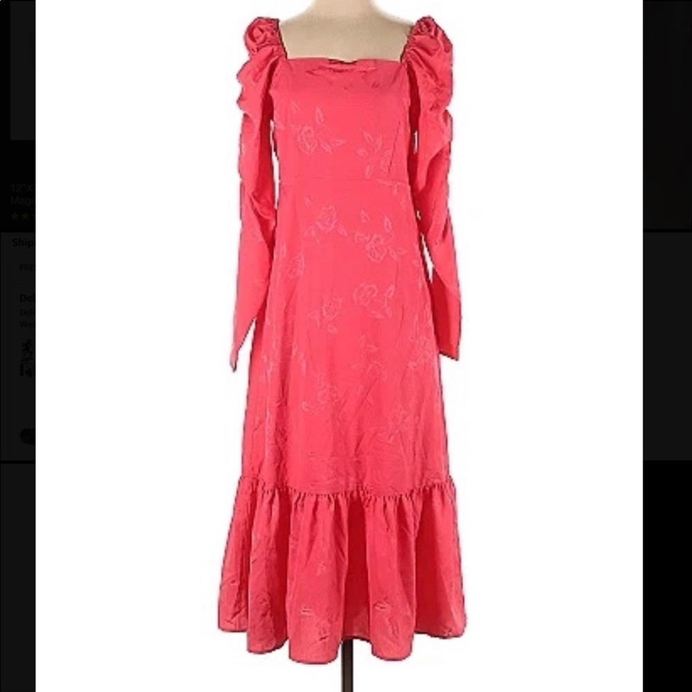 Cras hot pink lisecras cottagecore silhouette sundress New with tags